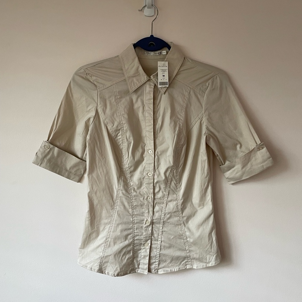 New/Unworn! White button shirt